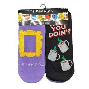 Friends The Television TV Series Ladies Low Cut Socks 10 Pairs Size 4-10 Novelty